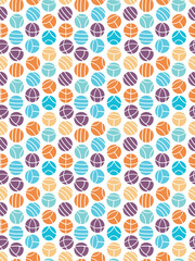 seamless colorful pattern Print tile of decorated circles 