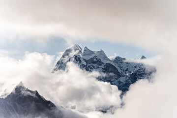 snow covered mountains