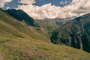 Mountains over the town of Cogne, near Gran Paradiso National Park