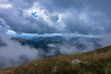 With september the autumn is coming in the Julian Alps