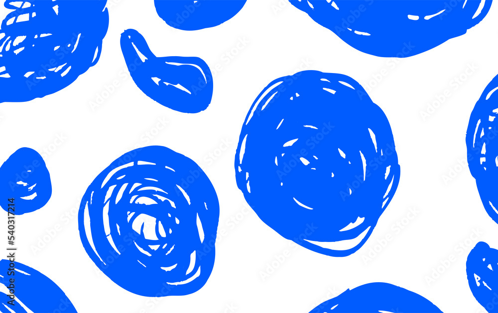 Aufkleber abstract blue round shape in pattern style for background