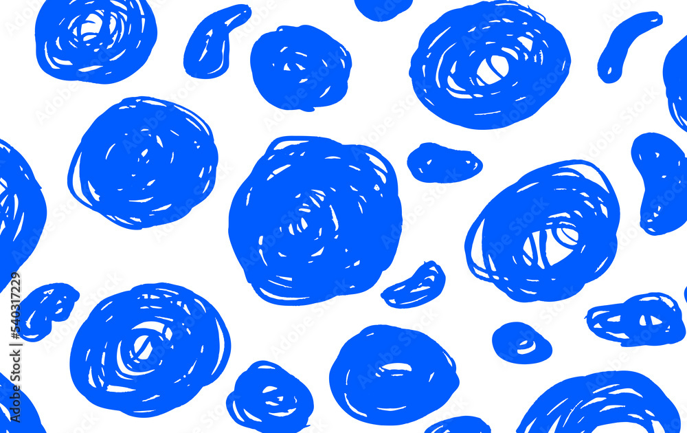 Aufkleber abstract blue round shape in pattern style for background