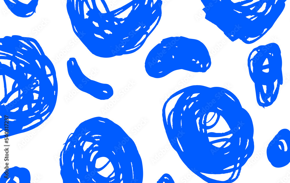 Aufkleber abstract blue round shape in pattern style for background