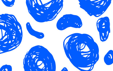 Abstract blue round shape in pattern style for background