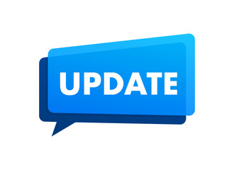Update label, baner. Time to Update. Vector stock illustration.