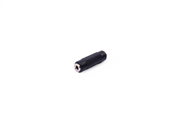 various converter cables adapters for computers and smartphones HDMI VGA USB DVI DP isolated on...