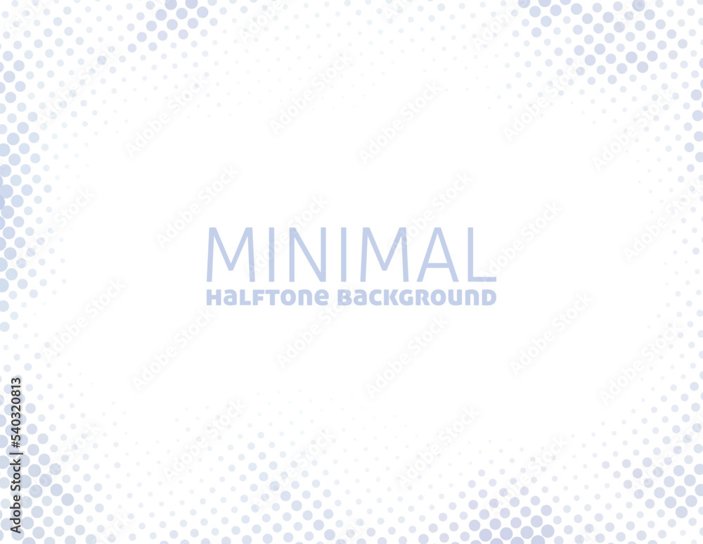 Poster Minimal halftone background by bluish points. Simple pattern