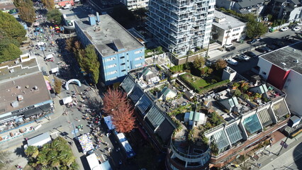 aerial view of the city