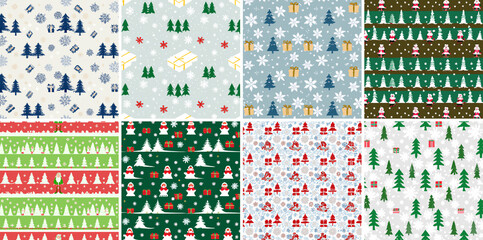 Fototapeta premium Illustration of a Christmas background with various holiday ornaments