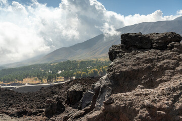 Fototapeta na wymiar Vulkanlandschaft am Ätna (Etna) Sizilien