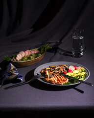 dinner with pork
