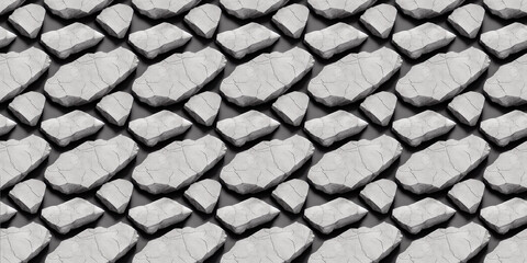 Naklejka premium Seamless decorative pattern of gray angular stones