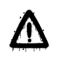 Exclamation point. Black graffiti spray element isolated on a white background. © savvalinka