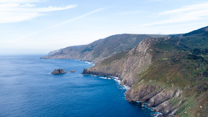 Fototapeta na wymiar San Andres de Teixido cliffs, A Capelada, Ortegal Geopark