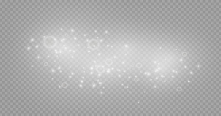 The dust sparks and golden stars shine with special light. Vector sparkles on a transparent background. . Stock royalty free vector illustration. PNG