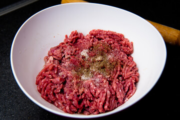 Minced dumplings. Homemade traditional cuisine.