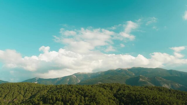 Clouds timelapse footage over mount Ida.