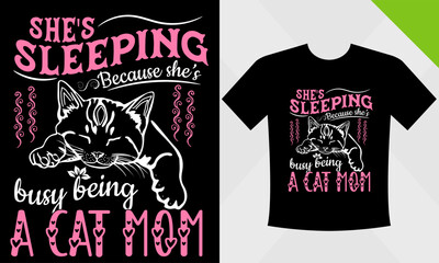 Cat t-shirt design template eps file for cat vector