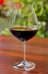 red wine on the table