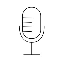 Microphone Icon vector flat design