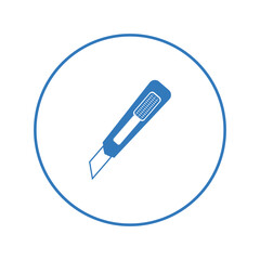 Stationery office knife cutter icon | Circle version icon |