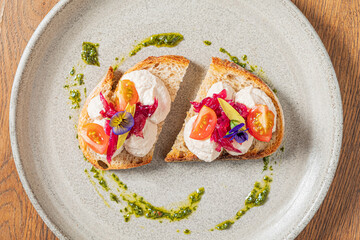 tapas with mozzarella and tomatoes