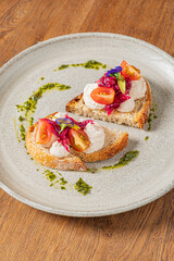 tapas with mozzarella and tomatoes