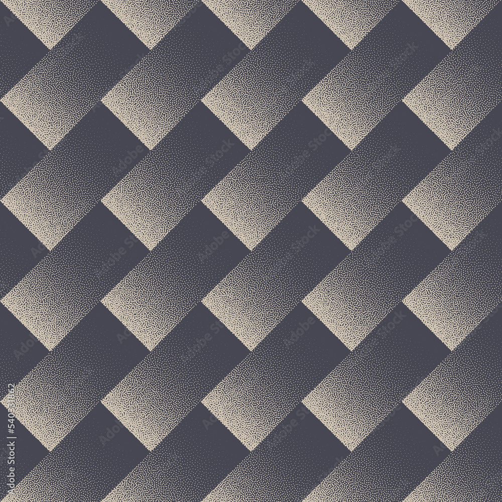 Poster angled stripes stippled neat seamless pattern vector simple abstract background. geometric tiles obl