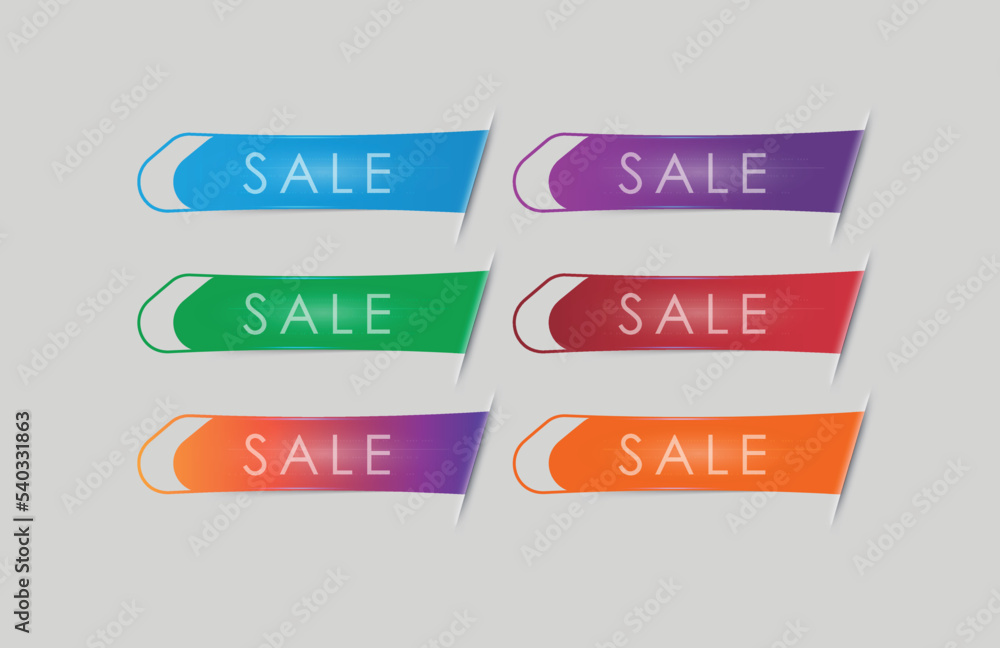 Poster discount offer templates in different colors with editable 