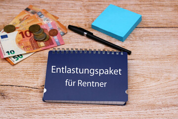 Entlastungspaket für Rentner. - obrazy, fototapety, plakaty