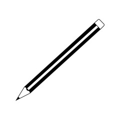 Stationery drawing pen pencil Icon | Black Vector illustration |