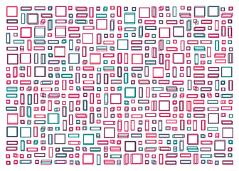 Fototapeta premium Offset Quads generative art background art illustration