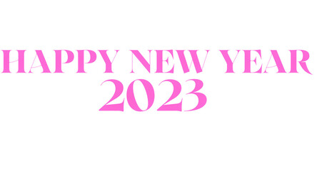 HAPPY NEW YEAR PINK NEON WITH TRANSPARENT