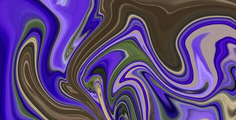marble water liquid abstract background pattern, swirl digital smooth illustration. design purple green and brown surface colorful	