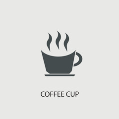 Coffee cup vector icon illustration sign