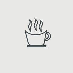 Coffee cup vector icon illustration sign