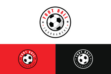 Football tournament logo design concept