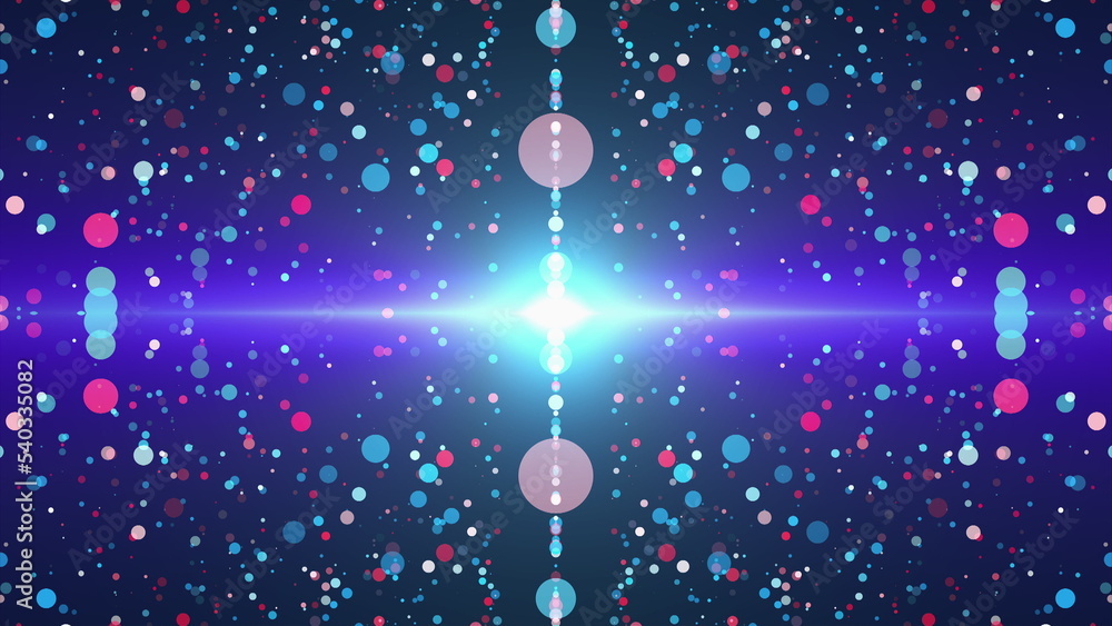 Poster particles and light. computer generated 3d render