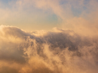 Fototapeta na wymiar Sunset beautiful landscape of Sea of clouds over Hehuanshan
