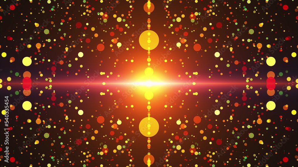 Poster particles and light. computer generated 3d render
