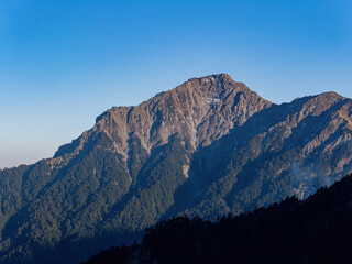 Sunny view of the landscape of Hehuanshan