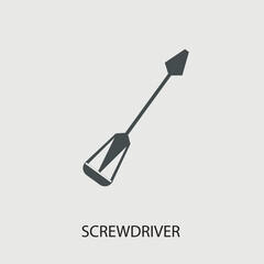 Screwdriver vector icon illustration sign