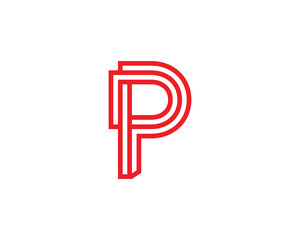 Initial Letter P Logo Concept symbol sign icon Element Design. Business Logotype. Vector illustration template