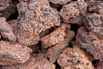 Lava stones in National Park of Timanfaya - Lanzarote - Spain