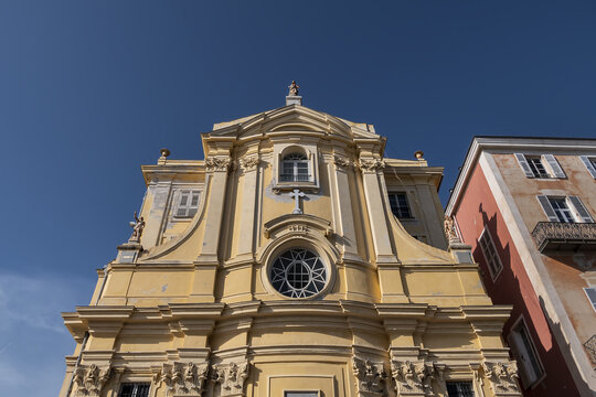 Chapel of Mercy (Chapelle de la Misericorde) - 18th century Roman Catholic Baroque chapel situated in the central marketplace of Nice. Nice, France.