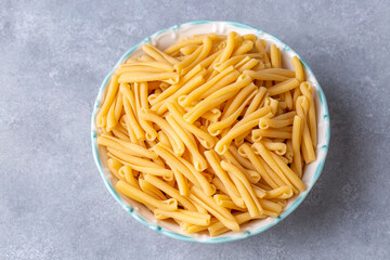 Healthy Dry Casarecce Pasta in a Bowl