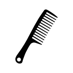 Beauty cosmetic hair comb icon | Black Vector illustration |
