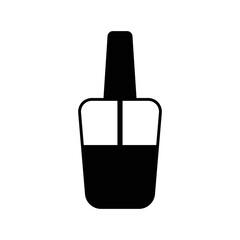 Beauty cosmetic nail polish icon | Black Vector illustration |