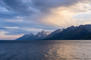 Sunset in Teton Mountains 