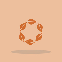 Leaves vector icon illustration sign
